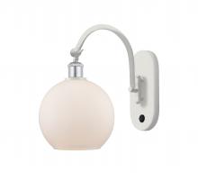 Innovations Lighting 518-1W-WPC-G121-8-LED - Athens - 1 Light - 8 inch - White Polished Chrome - Adjustable Swing Arm