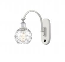 Innovations Lighting 518-1W-WPC-G1213-6-LED - Athens Deco Swirl - 1 Light - 6 inch - White Polished Chrome - Adjustable Swing Arm