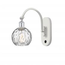 Innovations Lighting 518-1W-WPC-G1215-6-LED - Athens Water Glass - 1 Light - 6 inch - White Polished Chrome - Adjustable Swing Arm