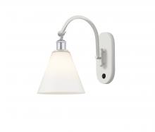 Innovations Lighting 518-1W-WPC-GBC-81-LED - Berkshire - 1 Light - 8 inch - White Polished Chrome - Adjustable Swing Arm