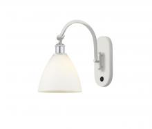 Innovations Lighting 518-1W-WPC-GBD-751-LED - Bristol - 1 Light - 8 inch - White Polished Chrome - Adjustable Swing Arm