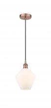 Innovations Lighting 616-1P-AC-G651-8-LED - Cindyrella - 1 Light - 8 inch - Antique Copper - Cord hung - Mini Pendant