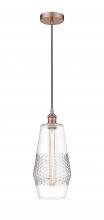 Innovations Lighting 616-1P-AC-G682-7-LED - Windham - 1 Light - 7 inch - Antique Copper - Cord hung - Mini Pendant