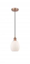 Innovations Lighting 616-1P-AC-G81-LED - Eaton - 1 Light - 6 inch - Antique Copper - Cord hung - Mini Pendant