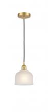 Innovations Lighting 616-1P-SG-G411-LED - Dayton - 1 Light - 6 inch - Satin Gold - Cord hung - Mini Pendant