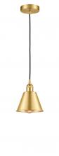 Innovations Lighting 616-1P-SG-M8-LED - Smithfield - 1 Light - 7 inch - Satin Gold - Cord hung - Mini Pendant