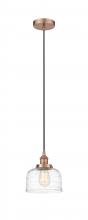 Innovations Lighting 616-1PH-AC-G713-LED - Bell - 1 Light - 8 inch - Antique Copper - Cord hung - Mini Pendant