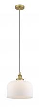 Innovations Lighting 616-1PH-BB-G71-L-LED - Bell - 1 Light - 12 inch - Brushed Brass - Cord hung - Mini Pendant