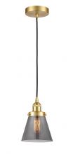 Innovations Lighting 616-1PH-SG-G63-LED - Cone - 1 Light - 6 inch - Satin Gold - Cord hung - Mini Pendant