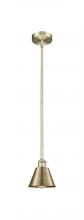 Innovations Lighting 616-1S-AB-M8-LED - Smithfield - 1 Light - 7 inch - Antique Brass - Cord hung - Mini Pendant