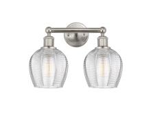 Innovations Lighting 616-2W-SN-G462-6 - Norfolk - 2 Light - 15 inch - Brushed Satin Nickel - Bath Vanity Light