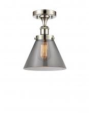 Innovations Lighting 916-1C-PN-G43-LED - Cone - 1 Light - 8 inch - Polished Nickel - Semi-Flush Mount