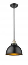 Innovations Lighting 916-1S-BAB-MFD-10-BK-LED - Derby - 1 Light - 10 inch - Black Antique Brass - Pendant