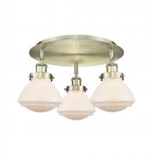 Innovations Lighting 916-3C-AB-G321 - Olean - 3 Light - 19 inch - Antique Brass - Flush Mount