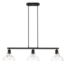 Golden 0305-LP BLK-CLR - Carver Linear Pendant in Matte Black