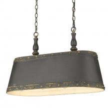 Golden 0849-LP ABI - Hemlock Linear Pendant in Antique Black Iron