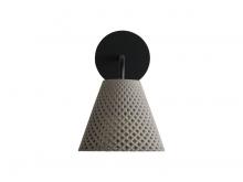 Golden 2419-OWL GCT - Clarus LED 8" Wall Sconce - Outdoor in Grey Cement