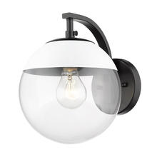 Golden 3219-1W BLK-WHT - 1 Light Wall Sconce