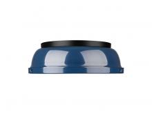 Golden 3602-14 BLK-NVY - Duncan 1-Light Bath Vanity in Rubbed Bronze with Clear Glass