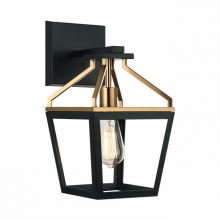 Matteo Lighting W67001BKAG - Mavonshire Black + Aged Gold Brass Wall Sconce