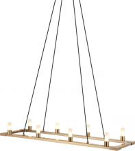 Matteo Lighting C75208AG - Cascadian Aged Gold Brass Chandelier