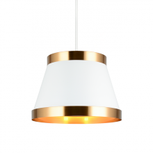 Matteo Lighting C62903WHAG - Caske White Pendant