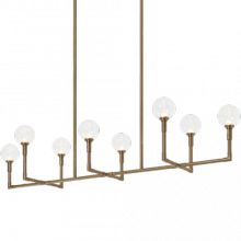 Matteo Lighting C64808AGCL - Candlestix Aged Gold Brass Chandelier