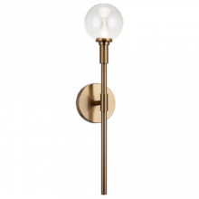 Matteo Lighting W64801AGCL - Candlestix Aged Gold Brass Wall Sconce