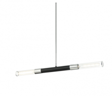 Matteo Lighting C61202MBCH - Tubo Matte Black + Chrome Pendant