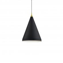 Kuzco Lighting 492716-BK/GD - Dorothy 16-in Black With Gold Detail 1 Light Pendant