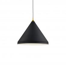 Kuzco Lighting 492824-BK/GD - Dorothy 24-in Black With Gold Detail 1 Light Pendant