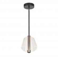 Kuzco Lighting PD62511-BK/LG-UNV - Mulberry 11-in Black/Light Guide LED Pendant