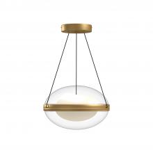 Kuzco Lighting PD76312-BG/OP-UNV - Virgo 12-in Brushed Gold/Opal Glass LED Pendant