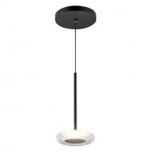 Kuzco Lighting PD97204-BK/CL - Stephord 4-in Black/Clear Glass LED Pendant
