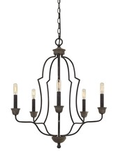 CAL Lighting FX-3689-5 - 60W X 5 Lebrija Metal Chandelier (Edison Bulbs Not included)