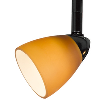 CAL Lighting HT-954-BK/AM - 4.87" Tall Serpentine Track Head with Shade