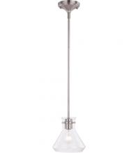 Vaxcel International P0300 - Curie 6.75-in Mini Pendant Satin Nickel
