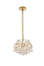 Elegant 1106D12BR - Savannah 12 Inch Pendant in Brass
