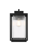 Elegant OD308W15BK - Ludlow 8 inch Outdoor Wall sconce in Black