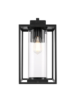 Elegant OD310W17BK - Memphis 8.5 inch Outdoor Wall sconce in Black