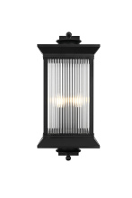 Elegant OD316W28BK - Collins 12 inch Outdoor Wall sconce in Black