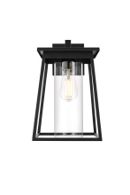 Elegant OD346W14BK - Lambert 8.5 inch Outdoor Wall sconce in Black