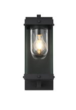 Elegant OD409W15BK - Keaton 6 inch Outdoor Wall Sconce in Black