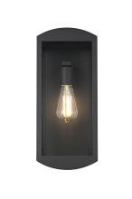 Elegant OD410W16BK - Miles 7 inch Outdoor Wall Sconce in Black