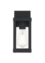 Elegant OD413W11BK - Peter 4 inch Outdoor Wall Sconce in Black