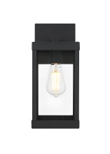 Elegant OD413W14BK - Peter 6 inch Outdoor Wall Sconce in Black