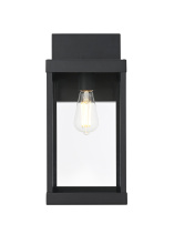 Elegant OD413W18BK - Peter 7 inch Outdoor Wall Sconce in Black