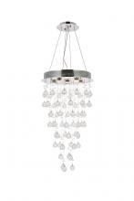 Elegant V2006D18C/RC - Galaxy 6 light Chrome Pendant Clear Royal Cut Crystal
