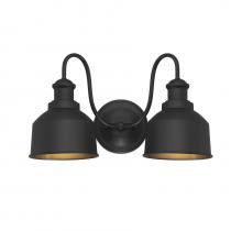 Savoy House Meridian M50047BK - 2-Light Outdoor Wall Lantern in Matte Black