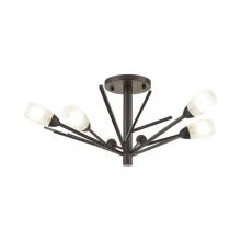 ELK Home 18275/6 - Ocotillo 6-Light Semi Flush Mount in Oil Rubbed Bronze with Frosted Glass